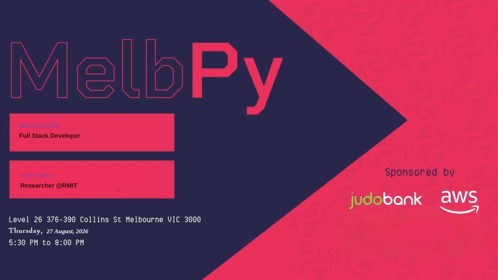 Melbourne Python Meetup – August 2026