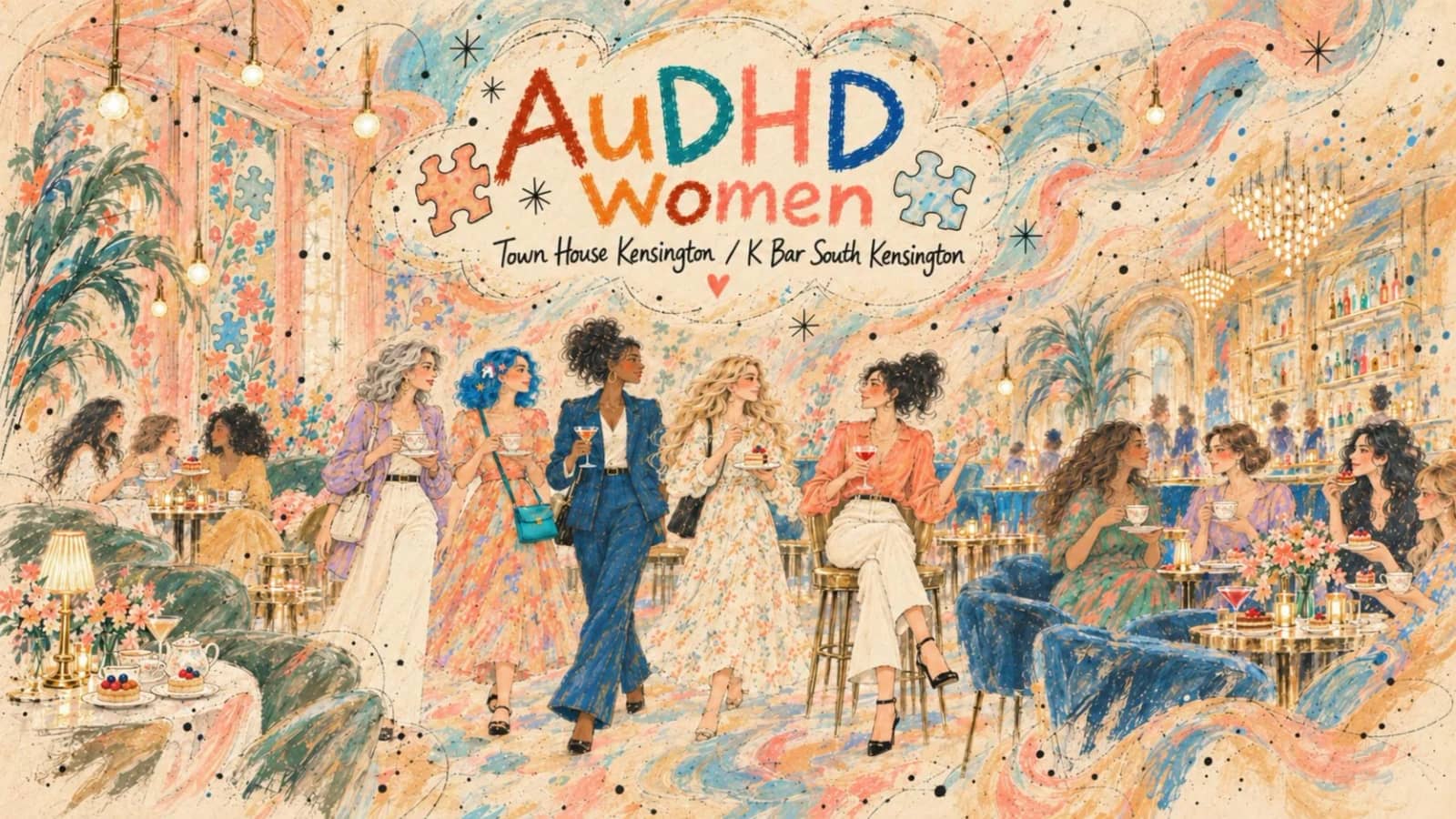 AuDHD Women Thursday Afternoon/Evening Tea & Cakes & Drinks in South Kensington