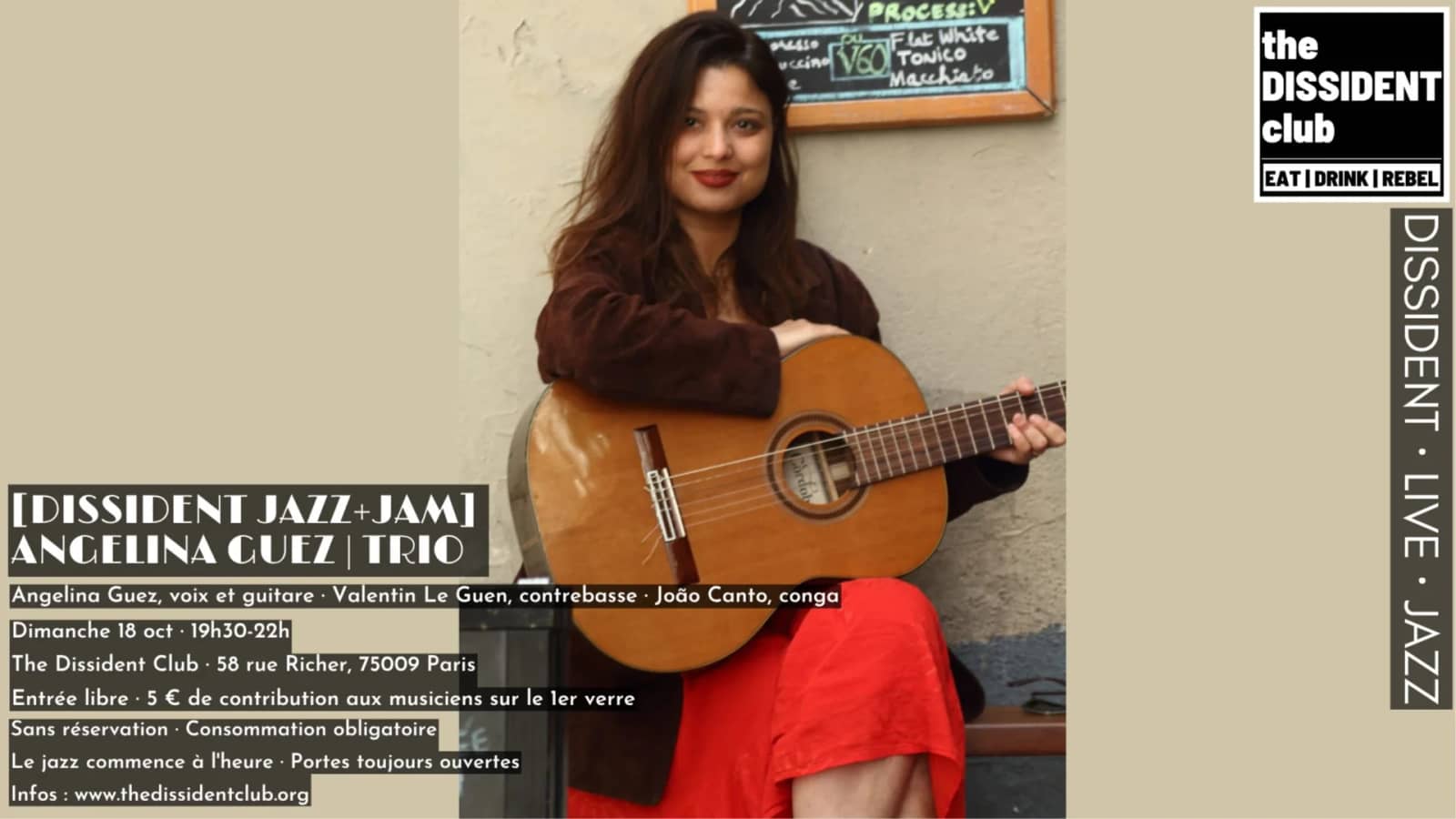 [DISSIDENT JAZZ+JAM] Angelina Guez | Trio