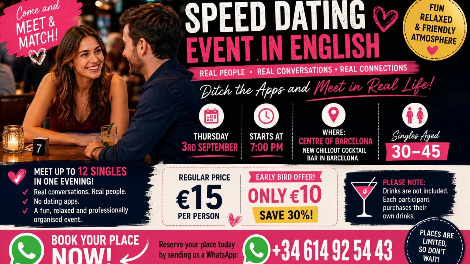 Meet & Match SPEED DATING Singles Aged 30–45