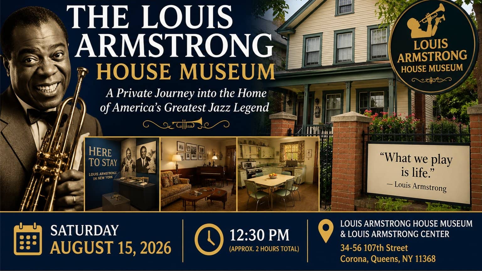 LET'S GO ON A PRIVATE TOUR OF THE LOUIS ARMSTRONG HOUSE MUSEUM