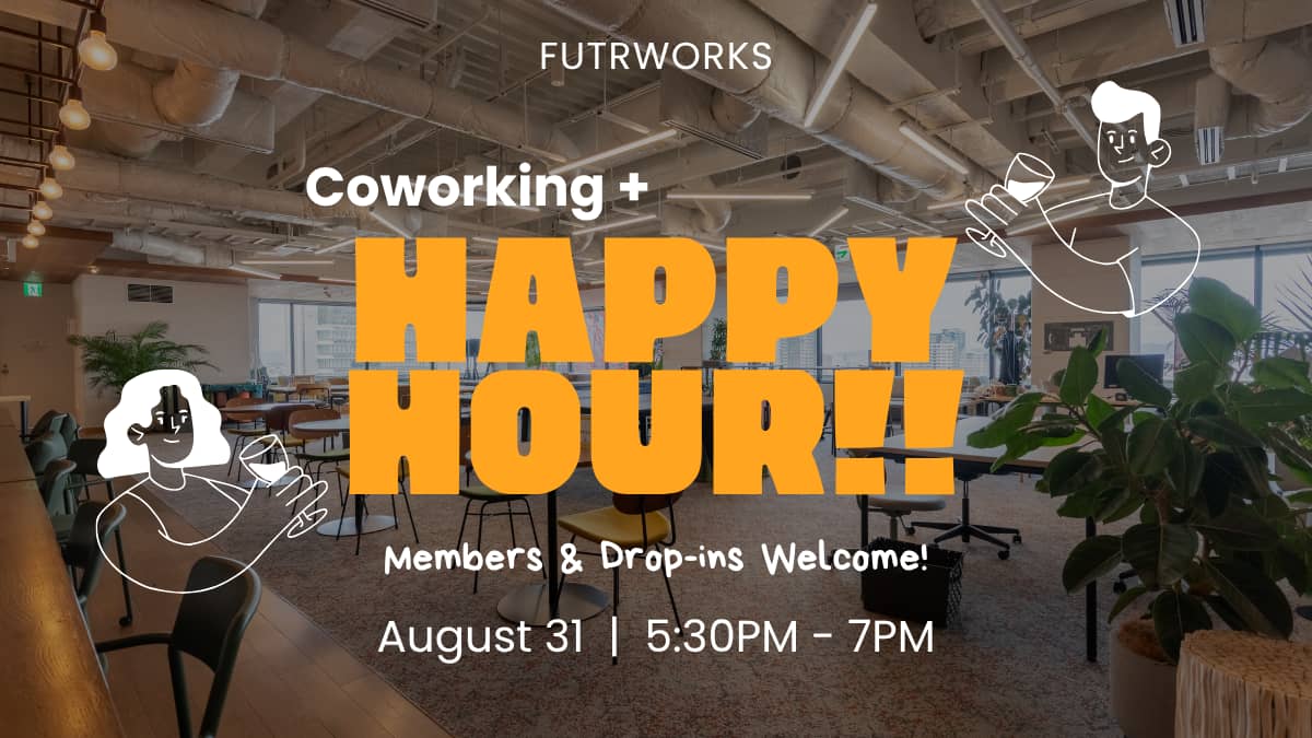 COWORKING + HAPPY HOUR 🍻