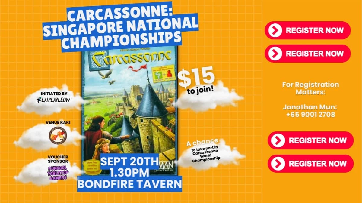CARCASSONNE: SINGAPORE NATIONAL CHAMPIONSHIPS