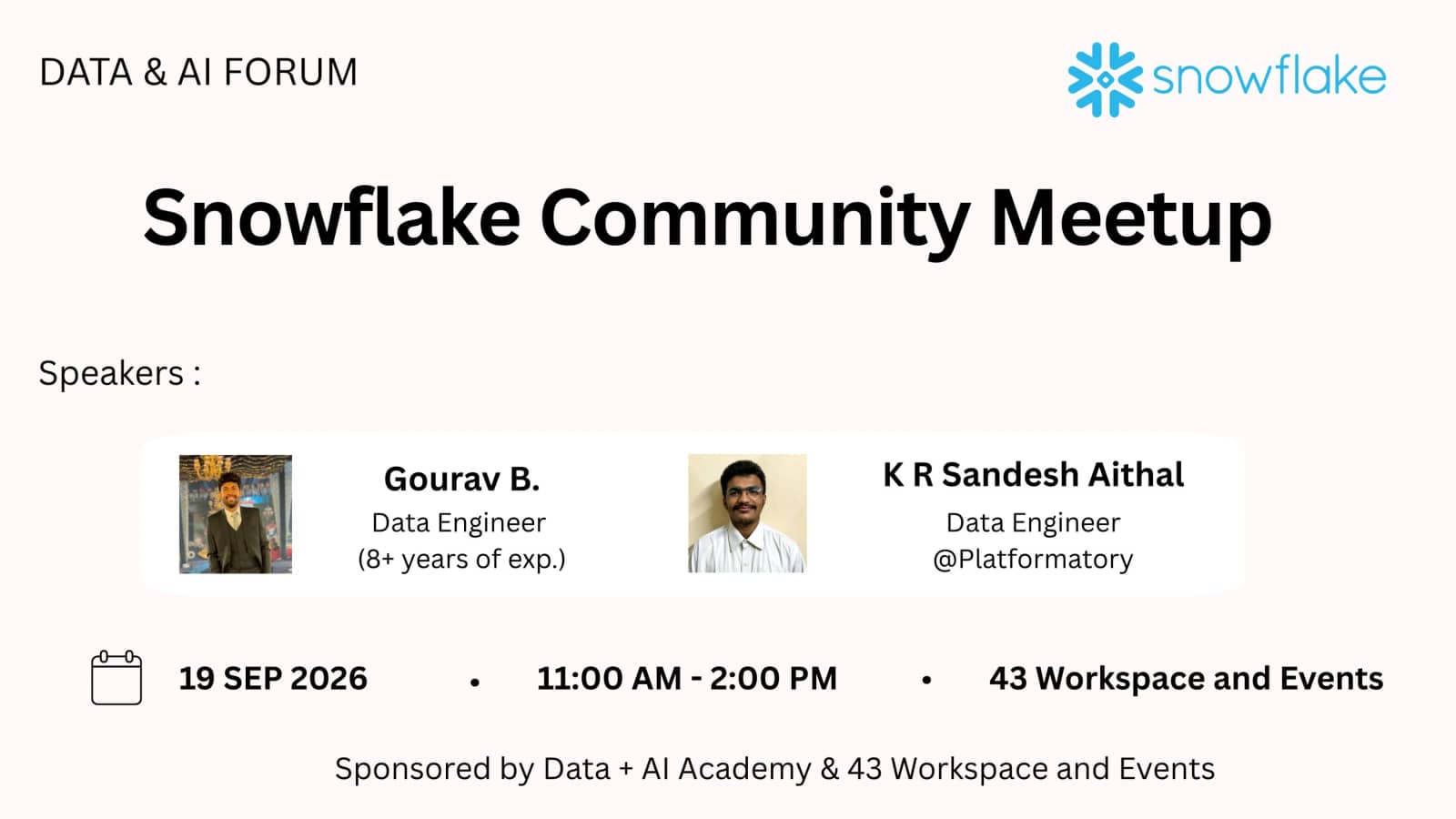Snowflake Community Meetup
