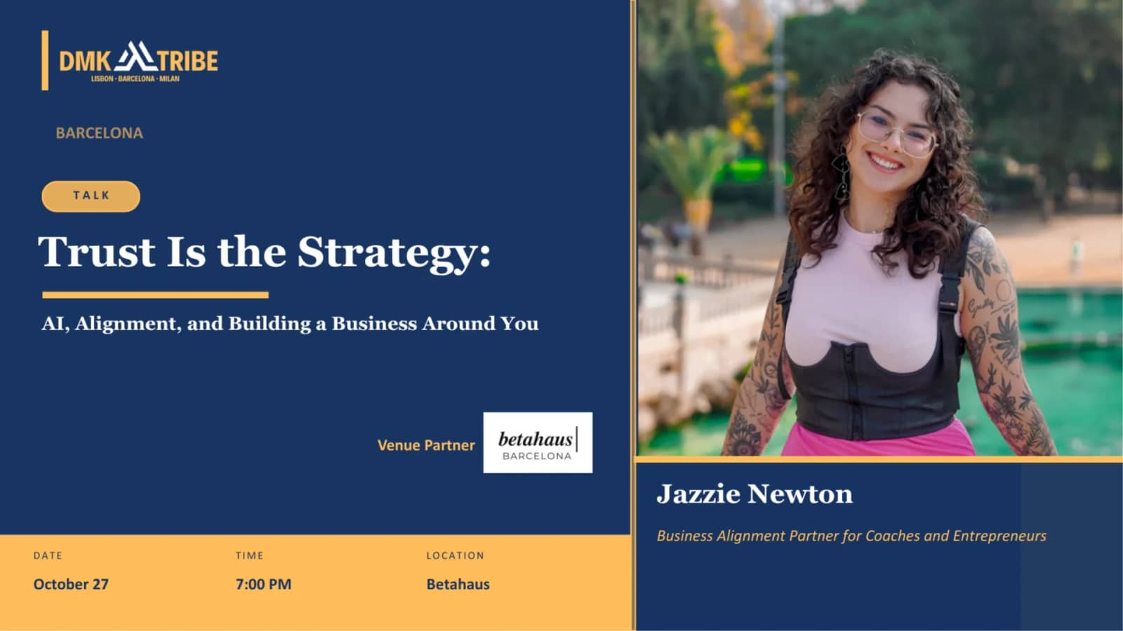 (7:00 pm) BARCELONA- Trust Is the Strategy: AI, Alignment, and Building