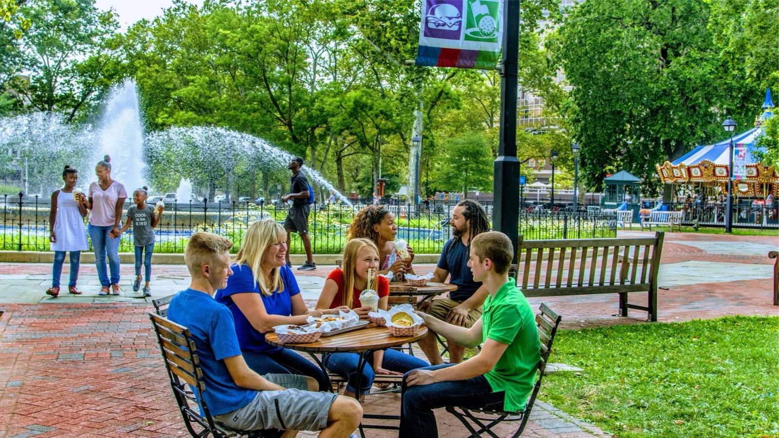 Hangout at the Iconic Franklin Square + Rolled Ice Cream