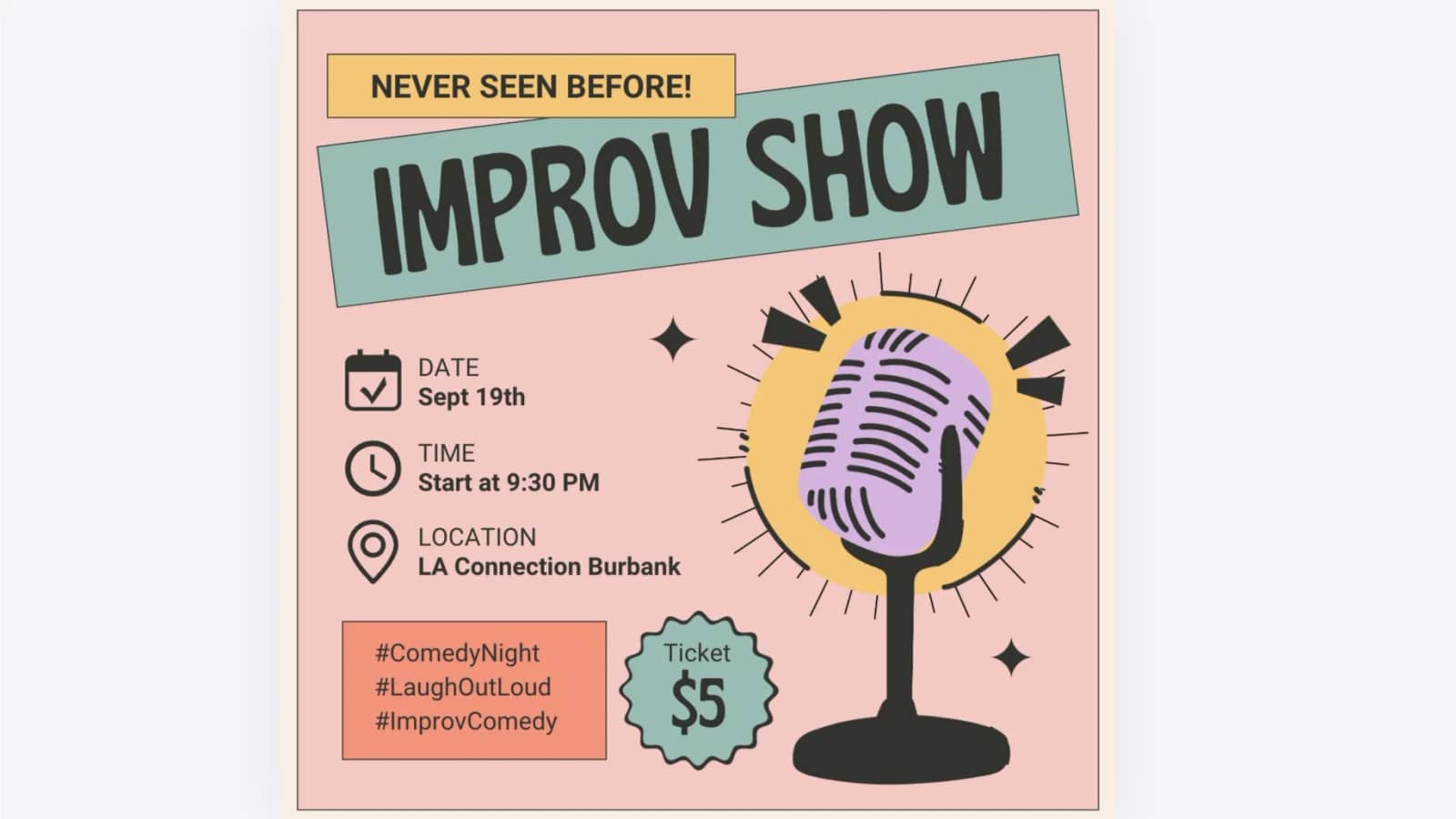Improv Show: COME SEE WHAT HAPPENS WHEN ANYTHING CAN HAPPEN!