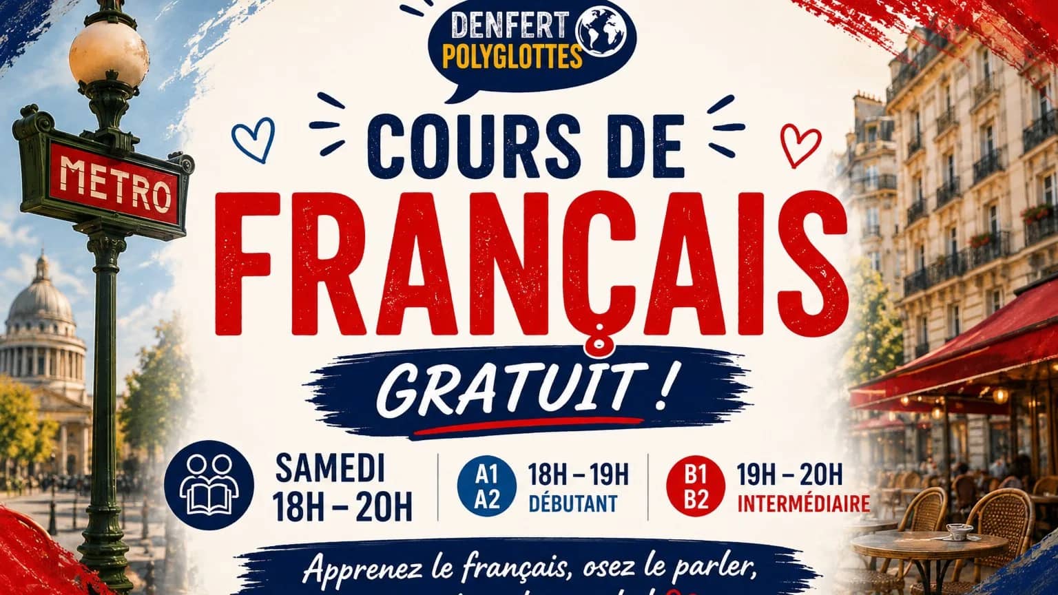 🇫🇷 Cours de français langue étrangère — Gratuit