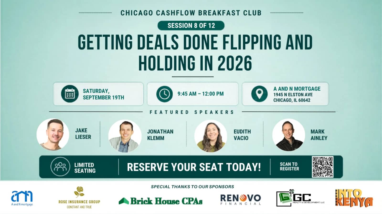 CCBC: REI Education & Networking - Flipping & Holding Deals - 9/19