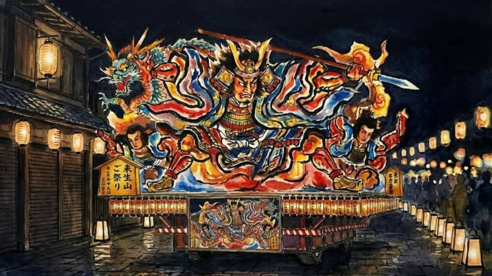 🎨🖌Paint & Sip "Matsuri Festival🏮🎆" in Shibuya 東京でペイント&ワイン 「夏祭り🍧」