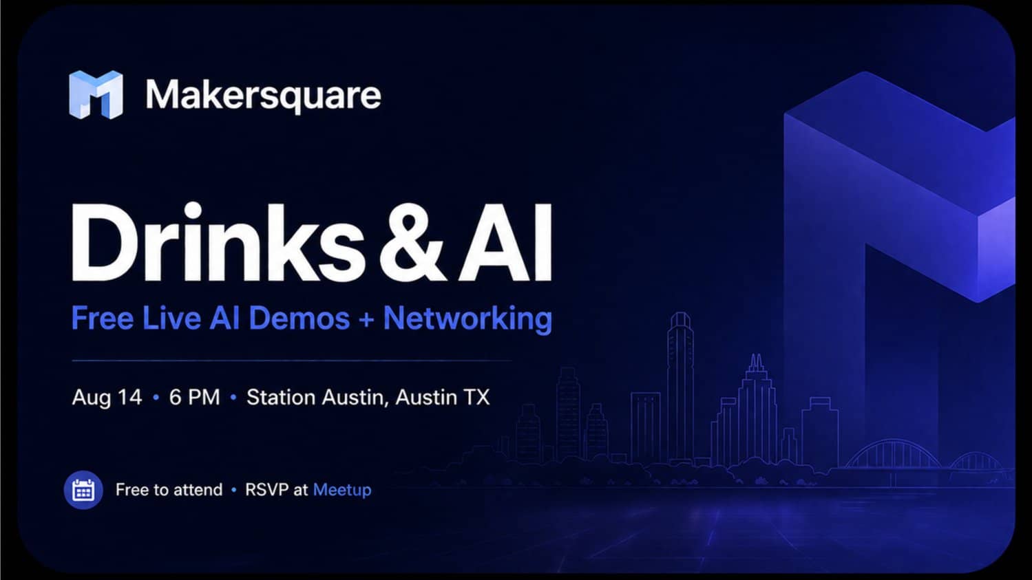 Drinks & AI: Free Live Demos + Austin Builder Networking