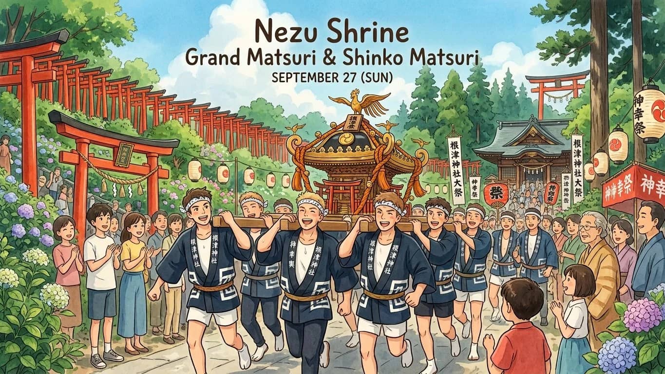 ⛩️ Nezu Shrine Grand Matsuri 🏮 Shinko Matsuri ✨