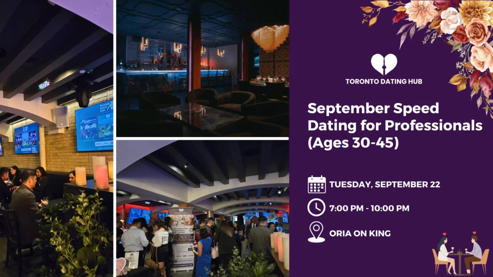 September Speed Dating for Professionals (Ages 30-45)