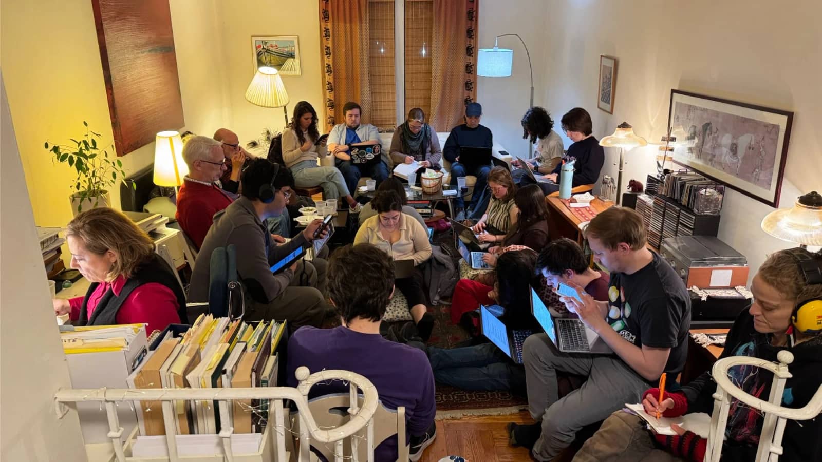 Writing group meeting in Washington Heights