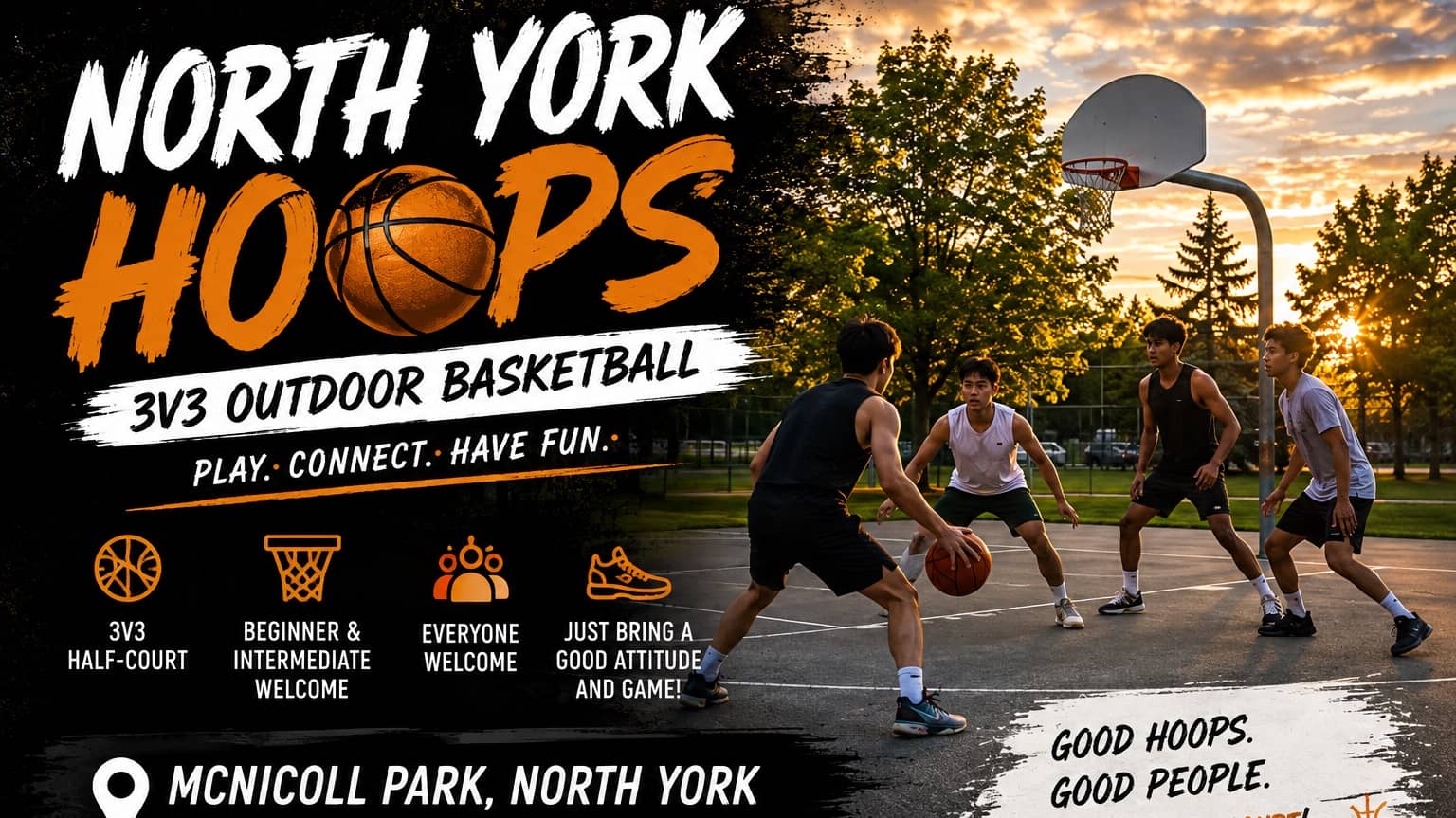 🏀Outdoor Pickup Basketball – Beginners & Intermediate
