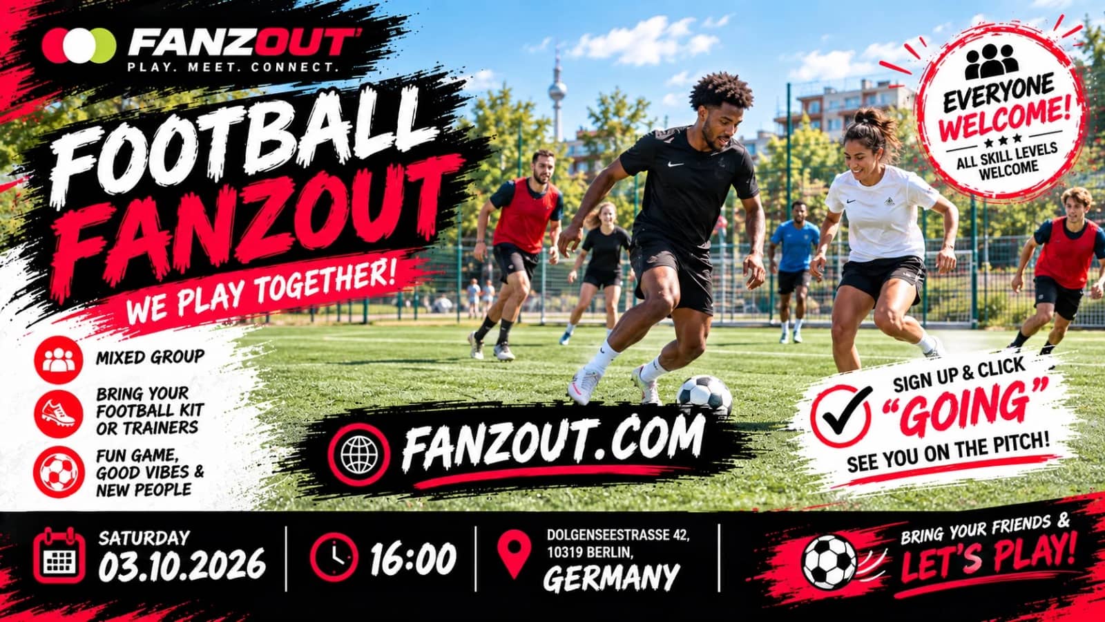 FREE FOOTBALL GAME MEETUP — BERLIN
