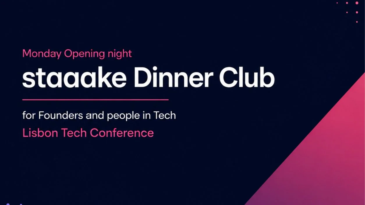staaake Side Event: Monday Opening Night Tech/AI staaake Dinner Club