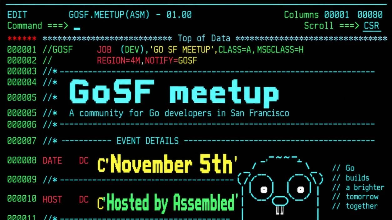 [CFP OPEN] Go meetup in San Francisco | Hosted by Assembled