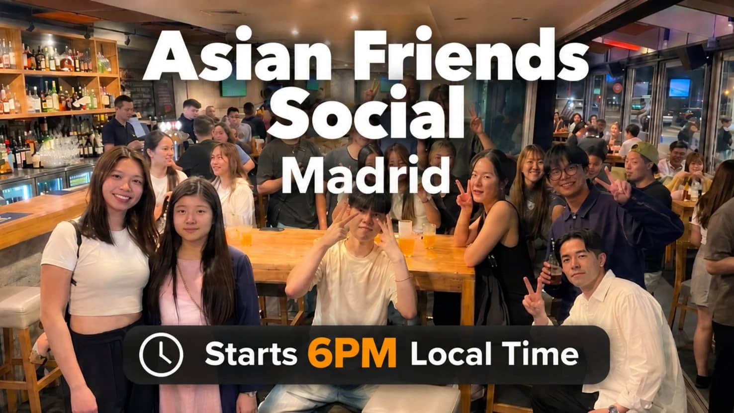 🍜Asian Background Social: Lounge Asia Meetup (Easy English) @ Madrid 6:00pm