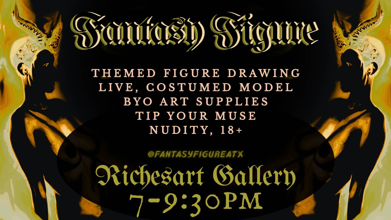 Fantasy Figure ATX: Live, Nude Model Fantasy-Themed - Short Pose Drawing