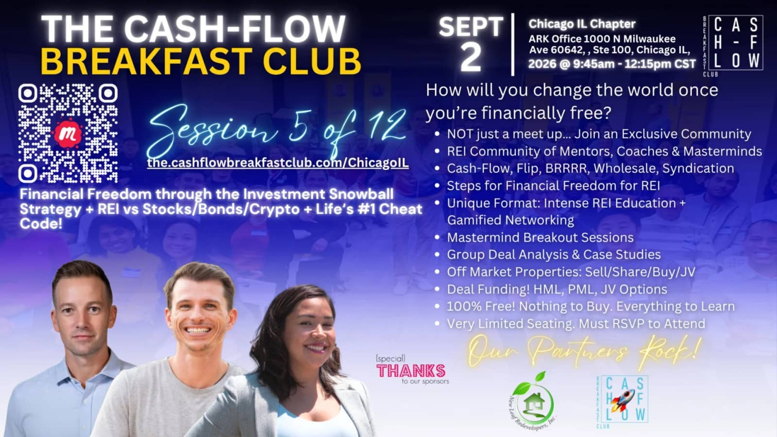 The Cash-Flow Breakfast Club - REI Education & Networking event – Chicago IL