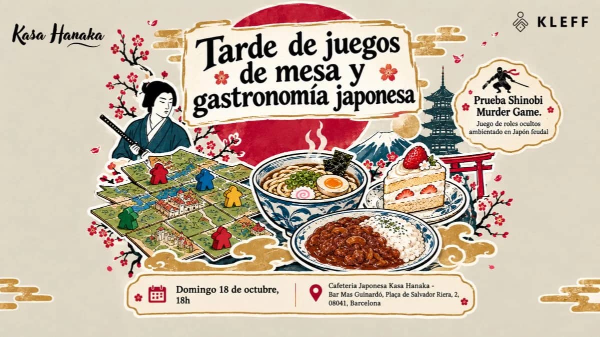 🎲🧑🏻‍🍳 Tarde de juegos de mesa y gastronomía japonesa