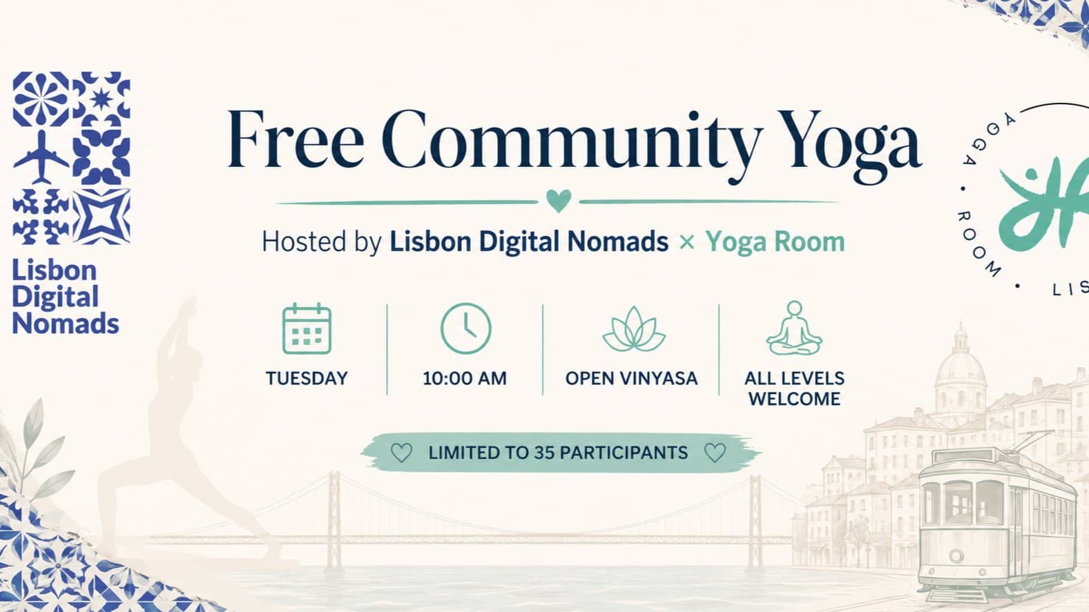 Free Community Yoga Class | Lisbon Digital Nomads × Yoga Room