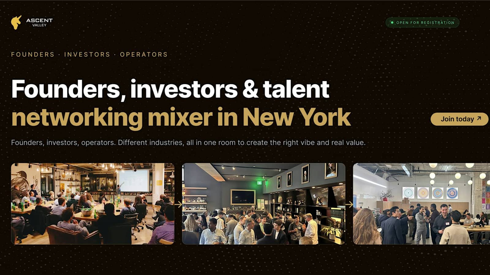 Founders, Investors & Talent Networking Mixer NYC