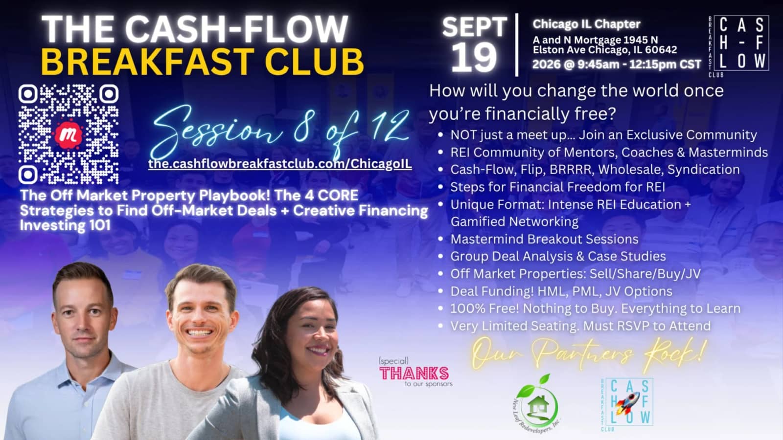 The Cash-Flow Breakfast Club - REI Education & Networking event – Chicago IL