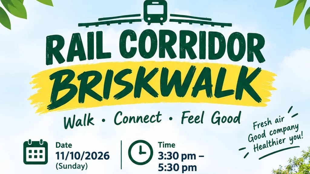 🌿✨ RAIL CORRIDOR BRISKWALK | WALK • CONNECT • FEEL GOOD ✨🌿