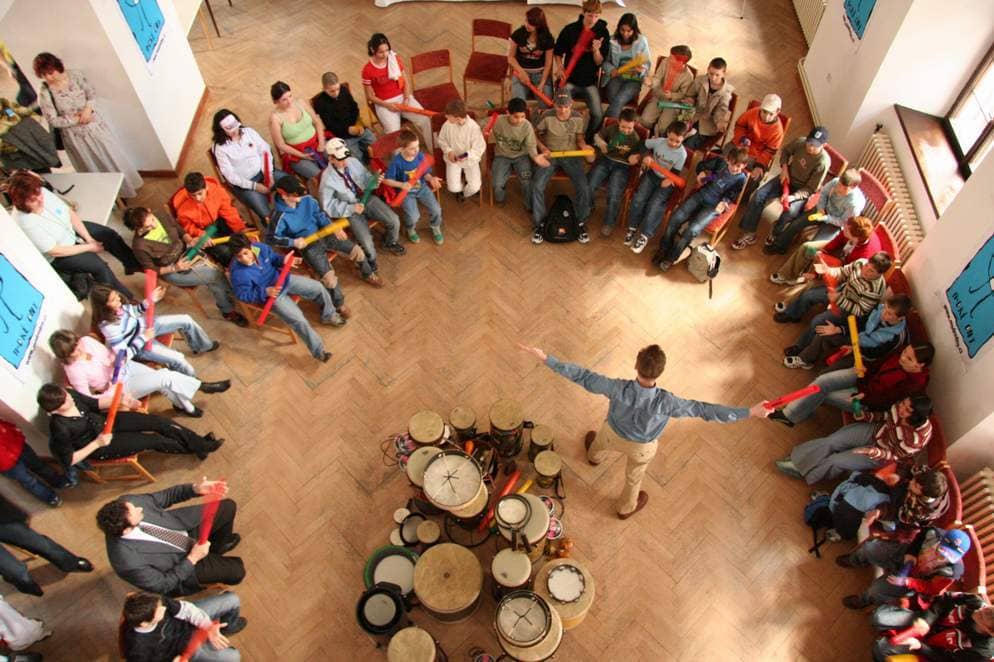 Drum, shake, make music.