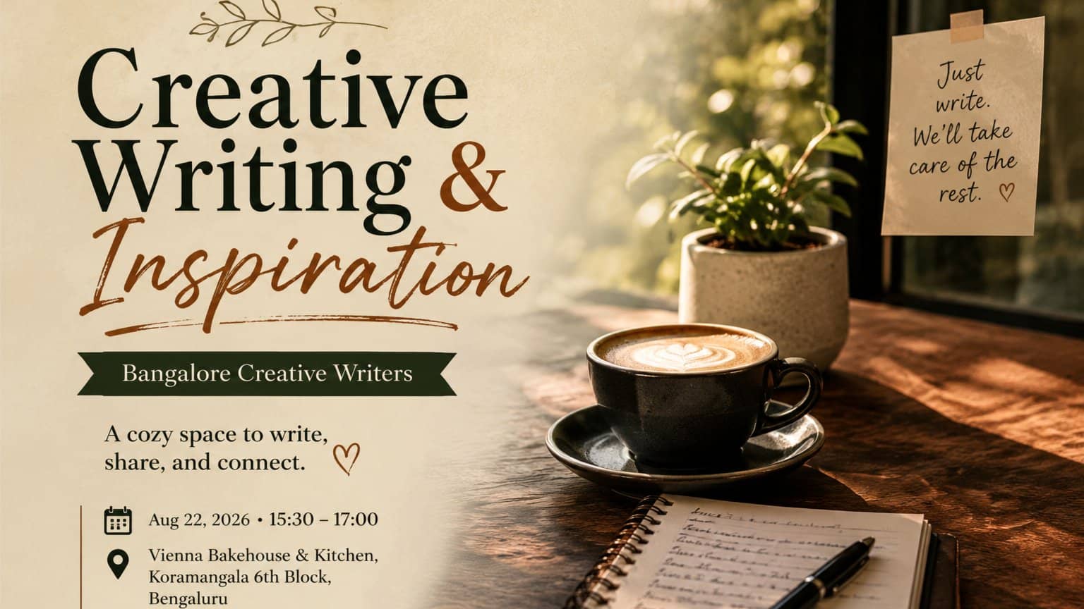 Creative Writing & Inspiration – Let's get together & write!
