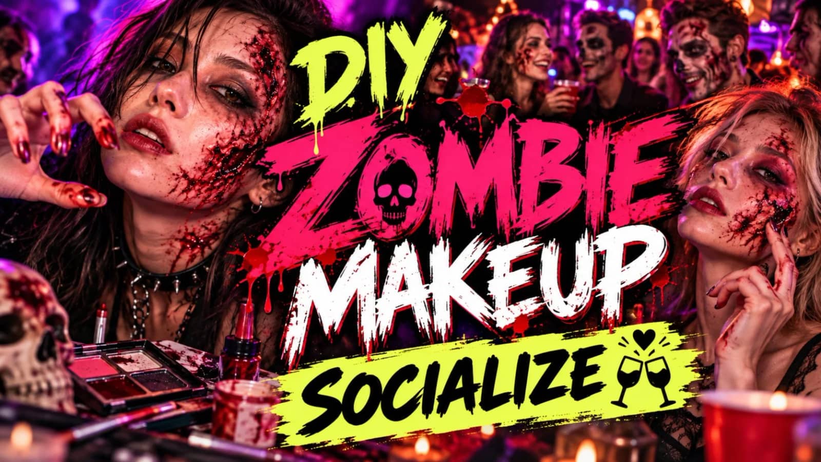DIY ZOMBIE MAKEUP in Shibuya