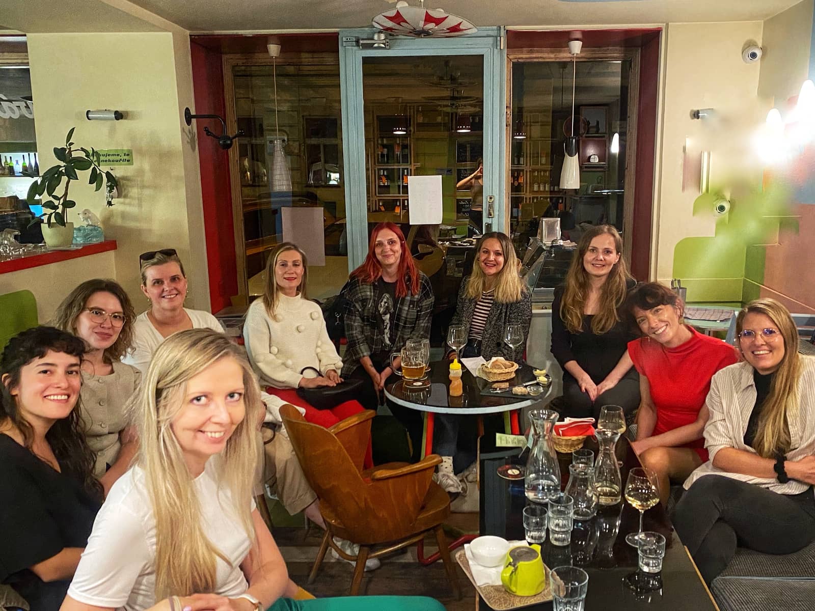 Meeting over drinks