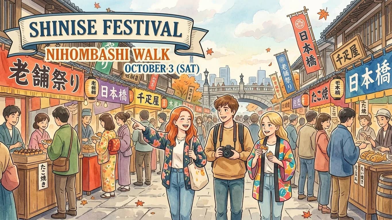 🏮✨ Shinise Festival 🍡🚶‍♂️🚶‍♀️ Nihombashi Walk 🏛️🍶