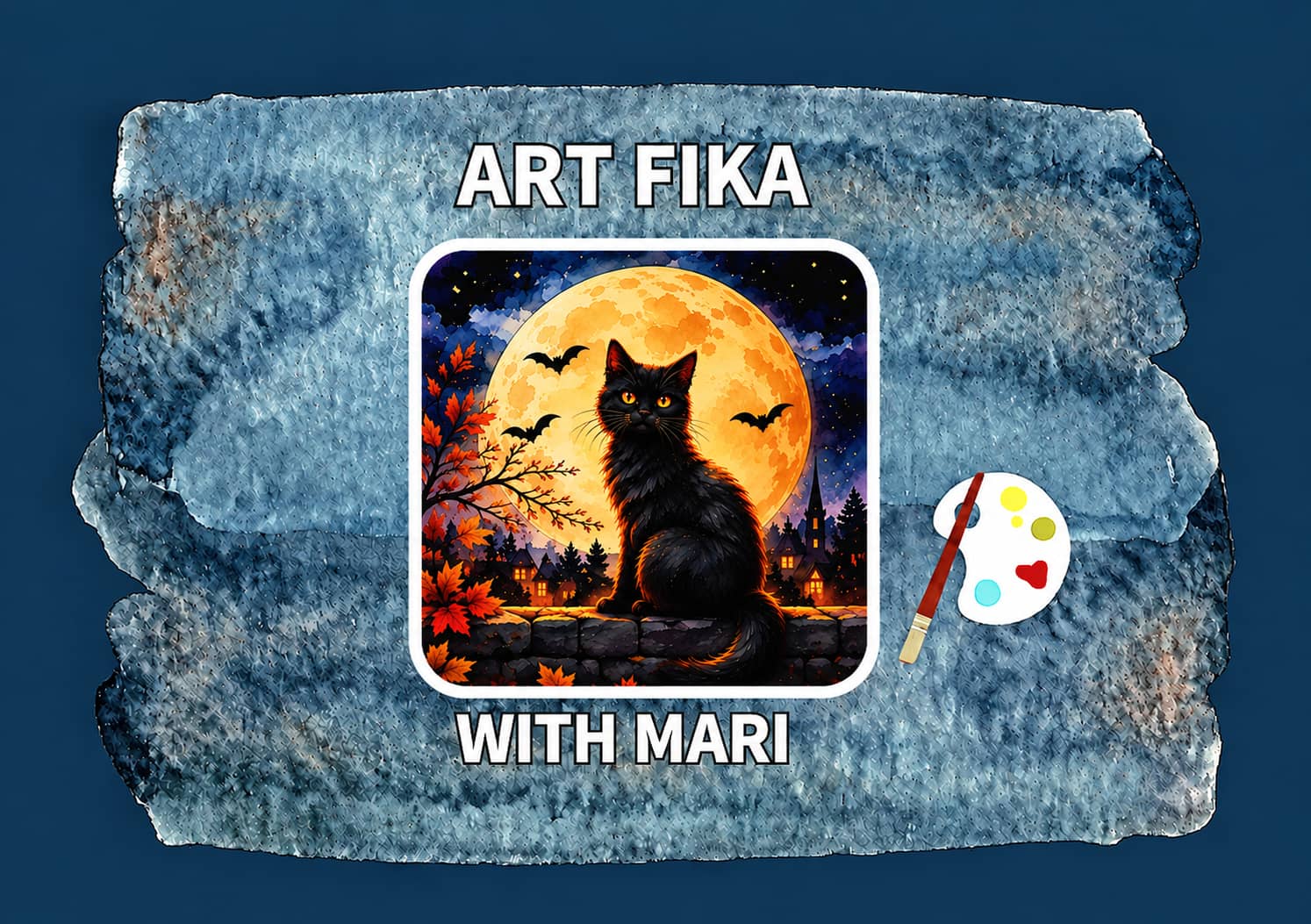 🎃 Halloween Postcard Workshop 🐈‍⬛