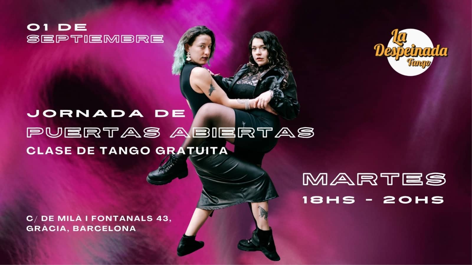 Iniciación al tango — clase gratuita + mini-práctica con aperitivo 💃🏳️🌈