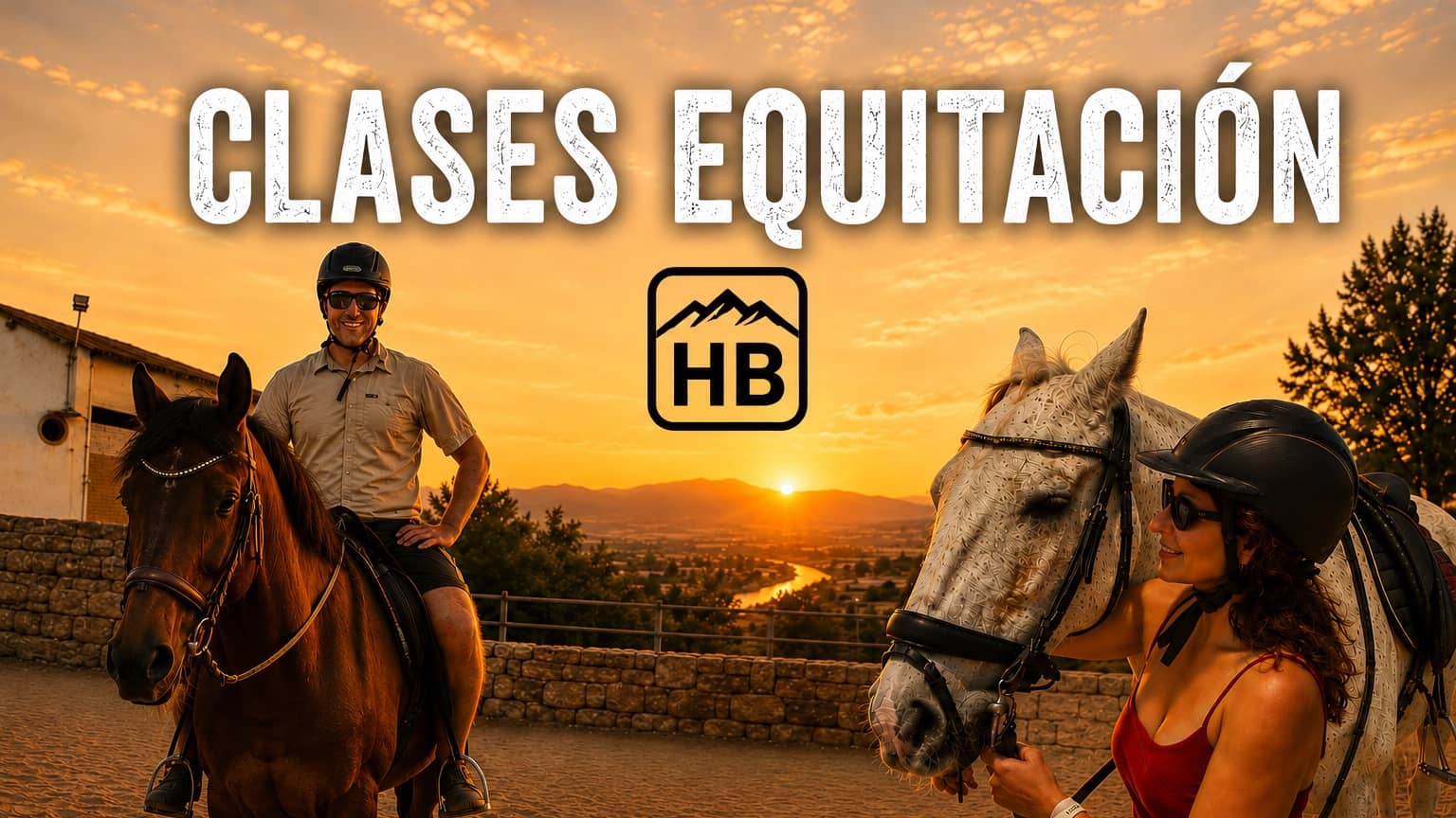 COMPLETO‼️ 🐎 Clases de equitación en Garraf al atardecer 🌅