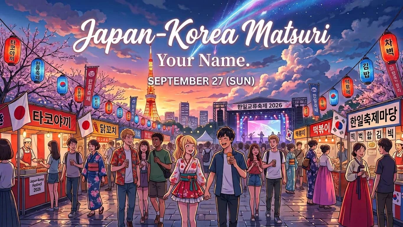 🇯🇵🇰🇷✨ Japan-Korea Matsuri 🏮🎎 Your Name. (Kimi no Na wa.)⛩️