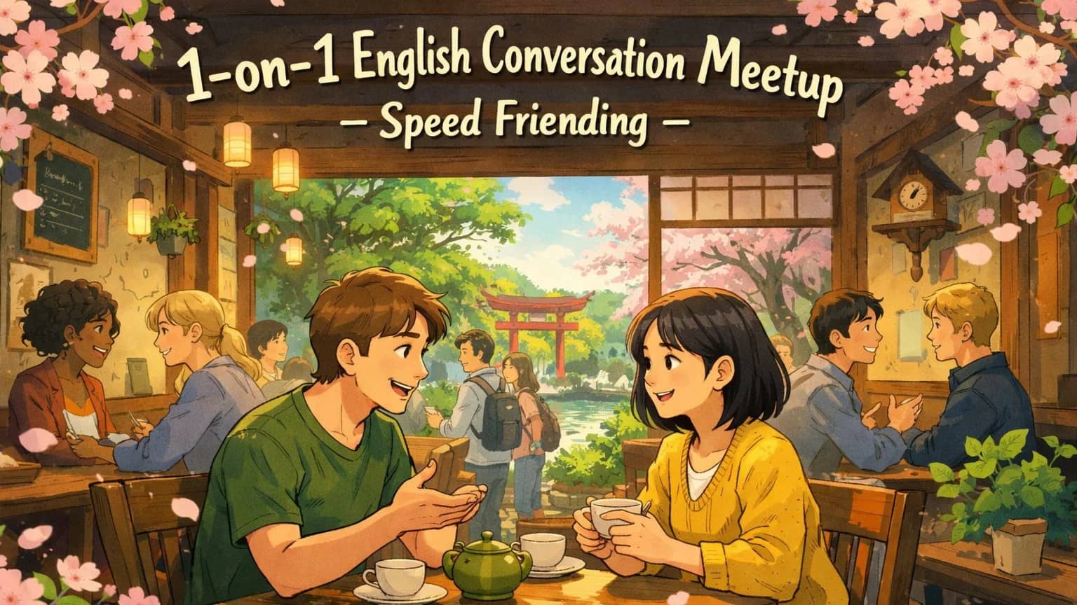 🧑‍🤝‍🧑☕️ 1-on-1 English Conversation Meetup ✨ Speed Friending