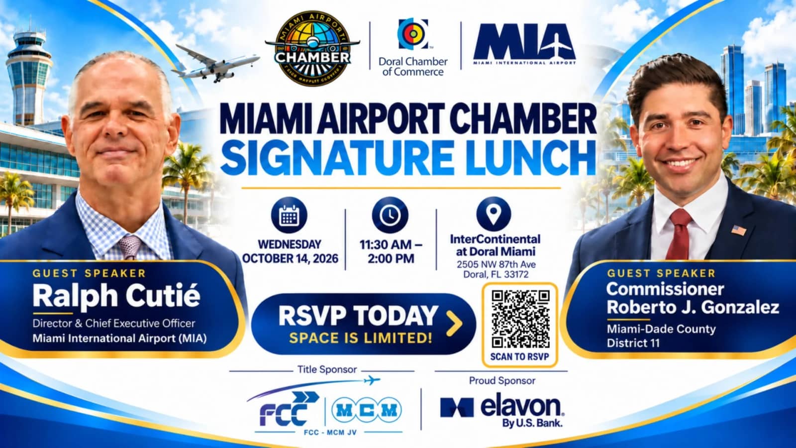 Miami Airport Chamber Signature Lunch with Ralph Cutié & Roberto J. Gonzalez