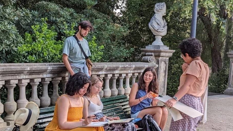 ⛲Sketching🎨Taller de dibujo y acuarela en Jardines del Palacio Pedralbes 🏰