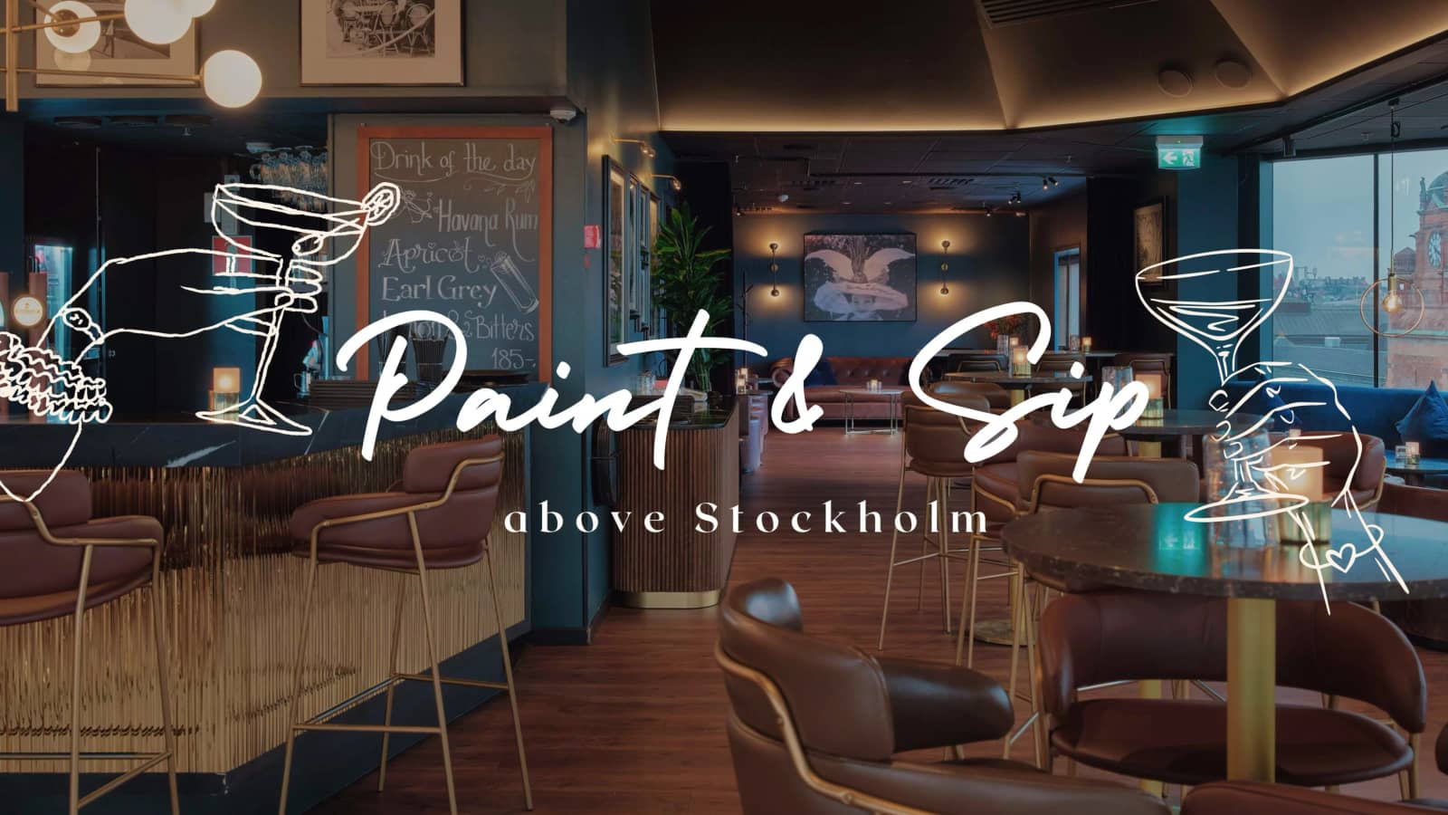 Paint & Sip above Stockholm (03/09 Thursday)
