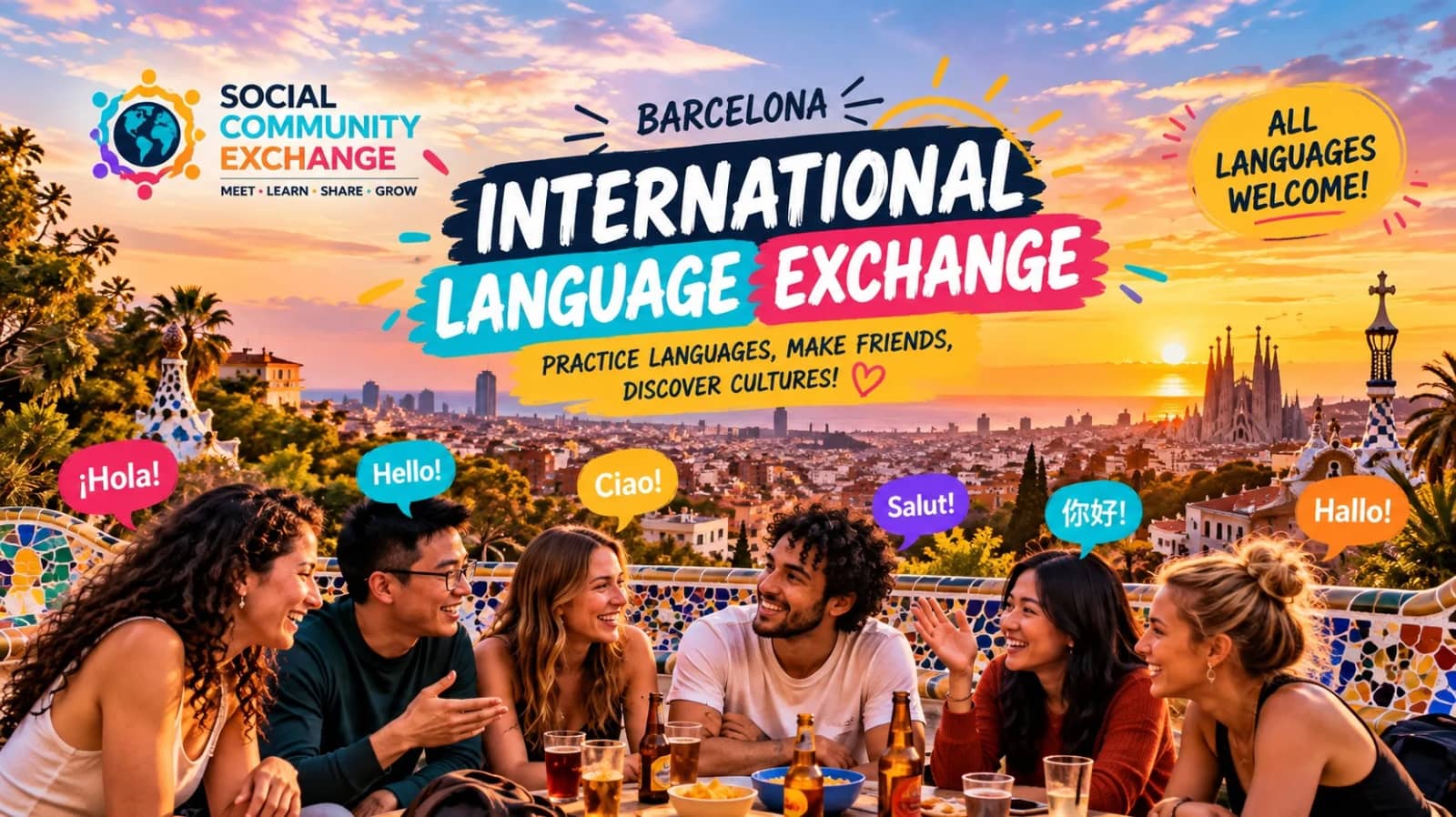 🌍 Barcelona International Language Exchange 🗣️🇪🇸