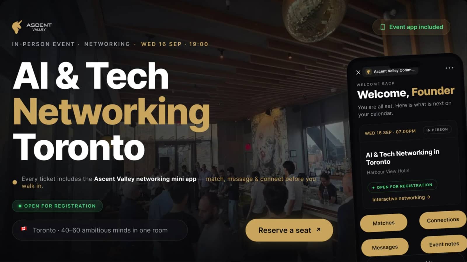 AI & Tech Networking Event in Toronto by Ascent Valley