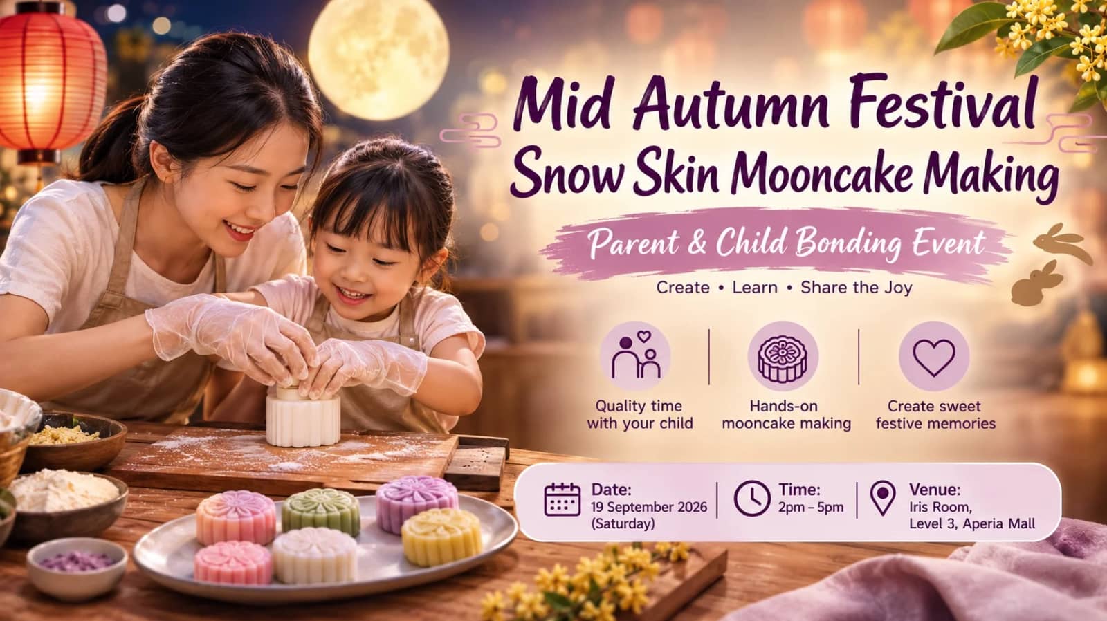 🌕 Mid-Autumn Snow Skin Mooncake Making 🥮