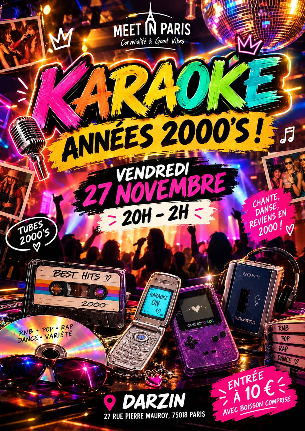 KARAOKE 2000'S 🎤🎶 & Terrasse 🌳 27/11 | 19h30