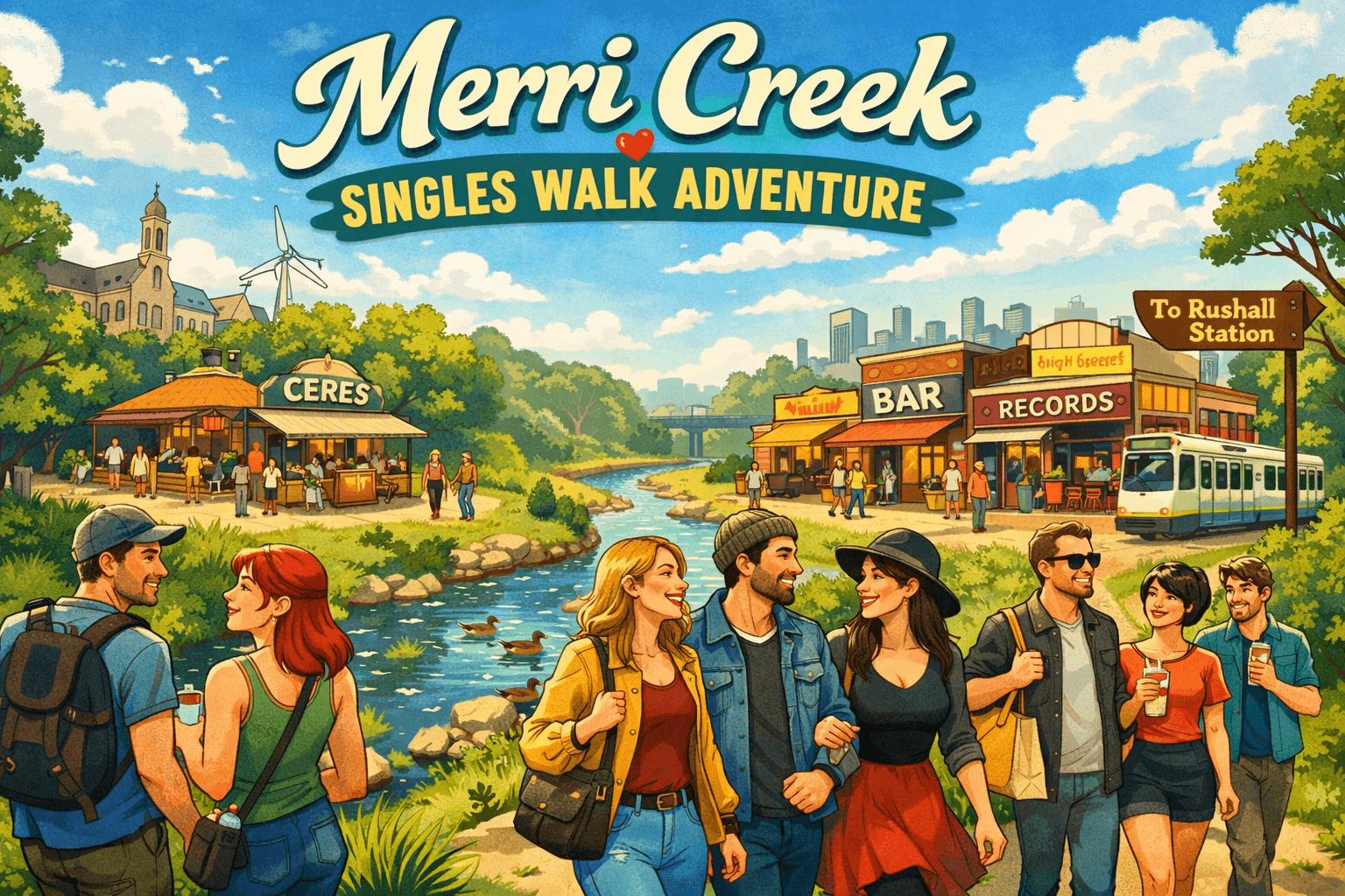 The Singles Merri‑Creek Mischief Walk & Northcote High‑Street Frolic - 12km