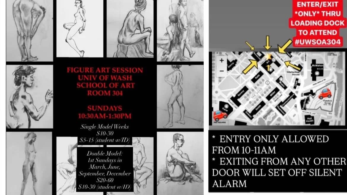 IN-PERSON (return to campus!) Uninstructed #uwsoa304 @SundayFigureArtSeattle
