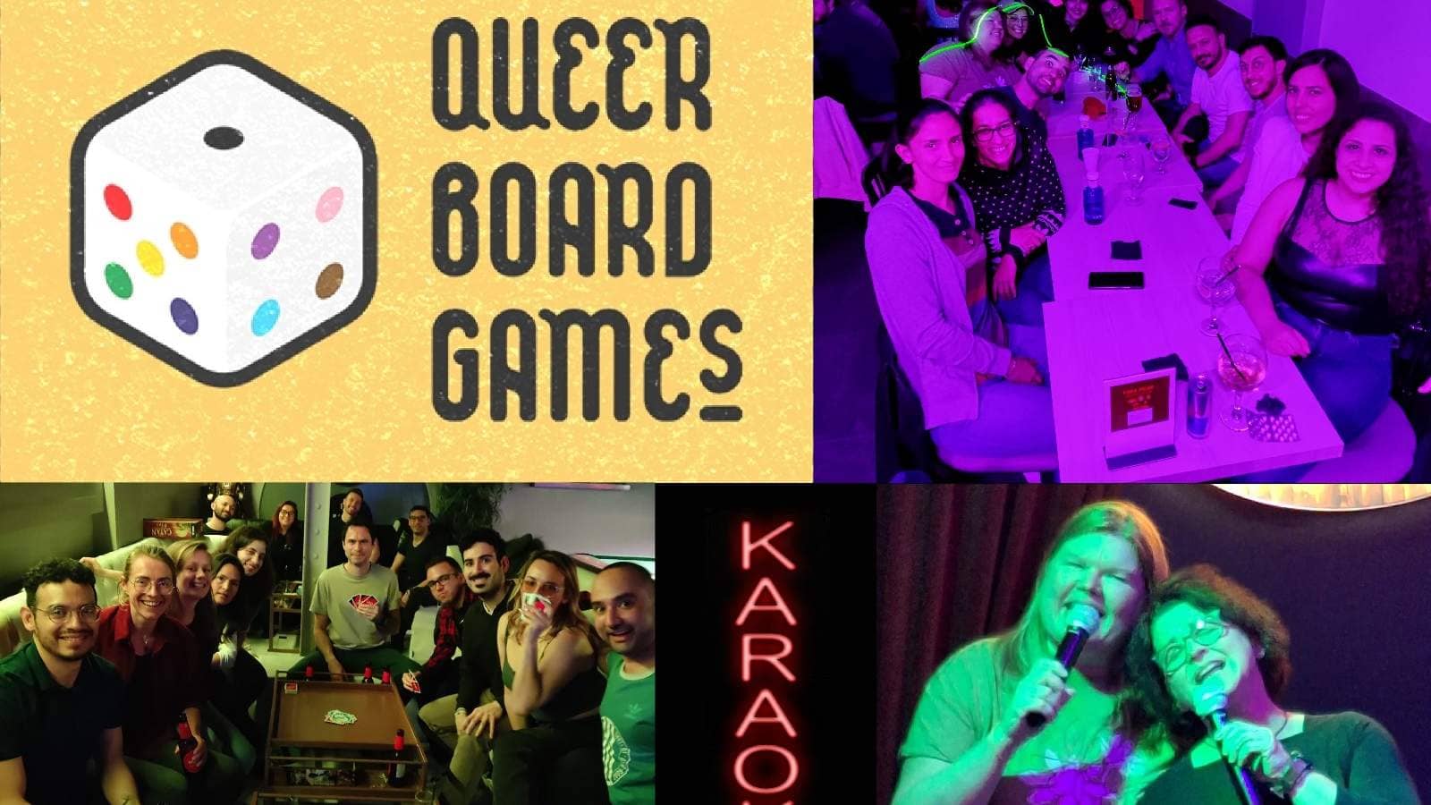 Queer 🏳️‍🌈 Boardgames 🎲 & Karaoke🎤 Juegos de Mesa🃏 LGBT+🌈 y Karaoke👨🏼‍🎤